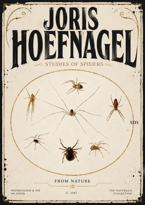 Joris Hoefnagel Studies of Spiders from Nature No5 - Plakat