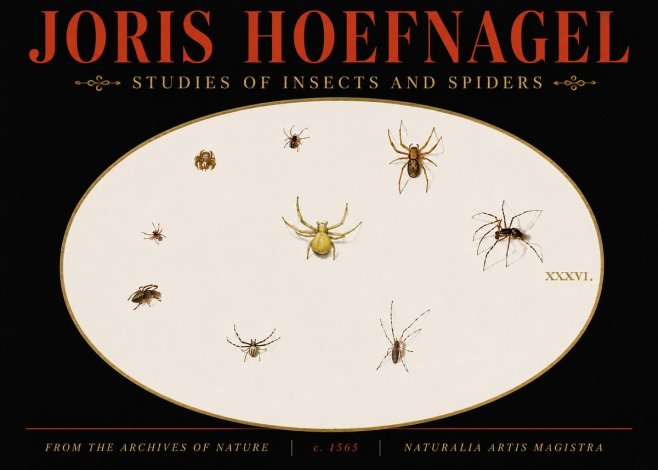Joris Hoefnagel Studies of Insects and Spiders No5 - Plakat