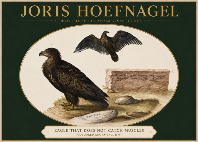 Joris Hoefnagel Eagle That Does Not Catch Muscles No3 - Plakat