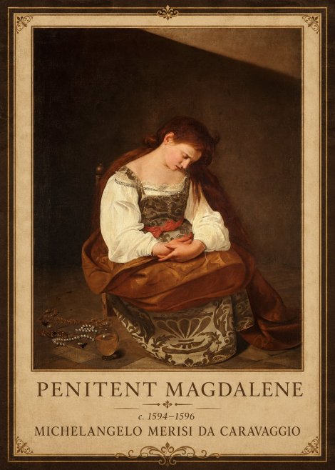 Michelangelo Merisi da Caravaggio Penitent Magdalene No1 - Plakat