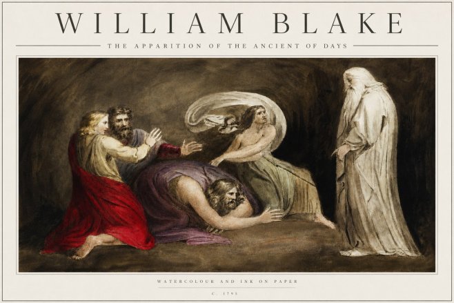 William Blake The Apparition of the Ancient of Days No3 - Plakat