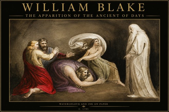 William Blake The Apparition of the Ancient of Days No5 - Plakat
