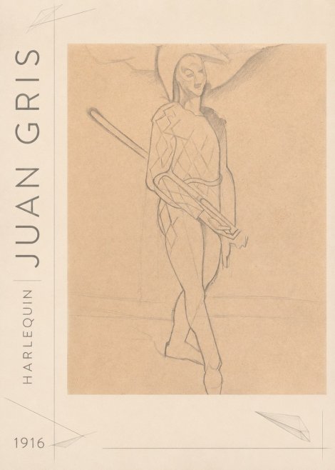 Juan Gris Harlequin No3 - Plakat