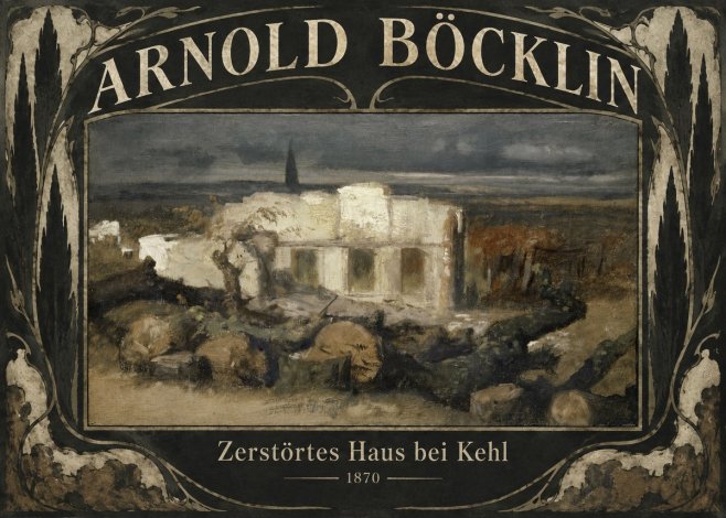 Arnold Böcklin Zerstörtes Haus Bei Kehl No6 - Plakat