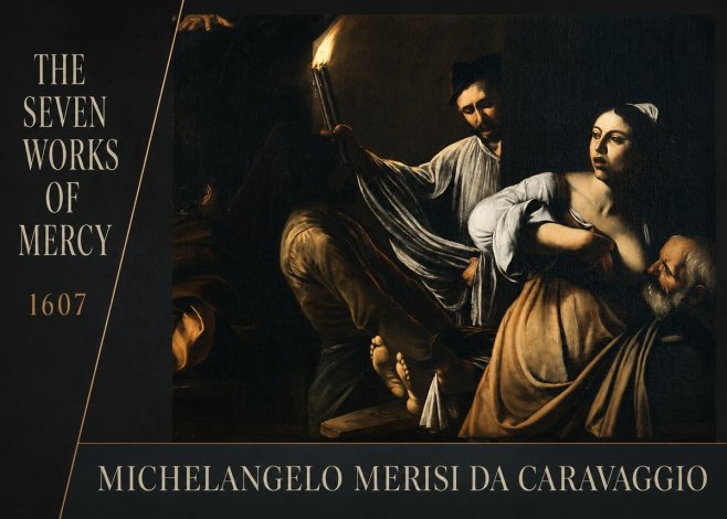 Michelangelo Merisi da Caravaggio The Seven Works of Mercy III No3 - Plakat