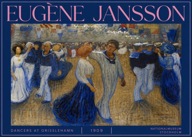 Eugène Jansson Dancers at Grisslehamn No3 - Plakat