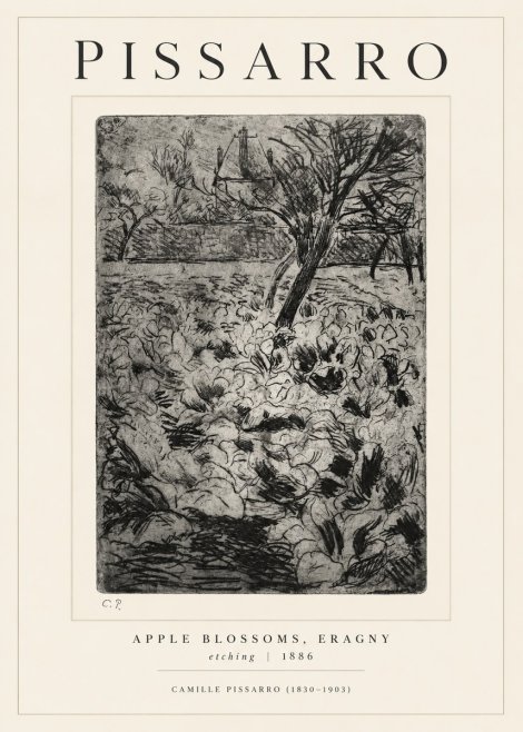 Pissarro Apple Blossoms, Eragny No1 - Plakat