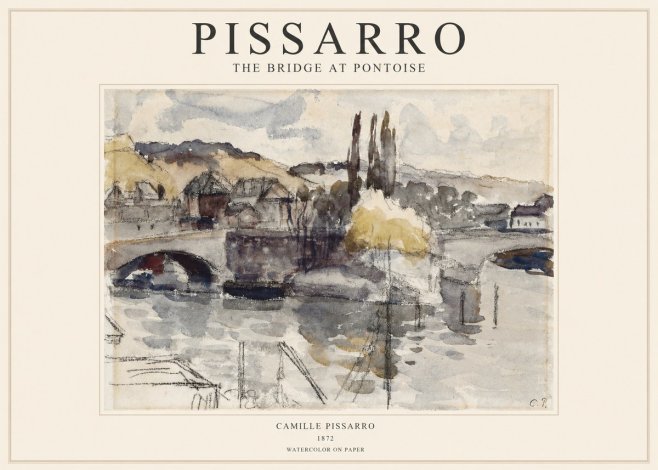 Pissarro The Bridge at Pontoise No1 - Plakat