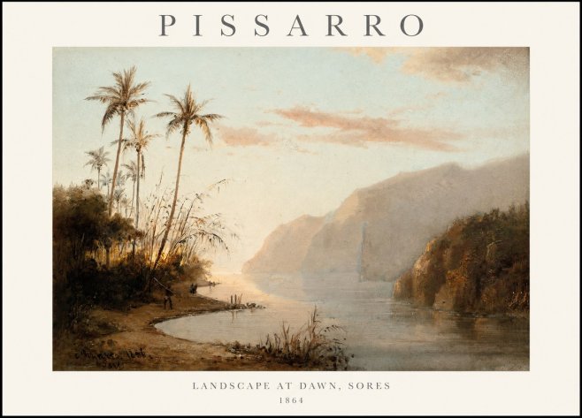 Pissarro Landscape at Dawn, Sores No1 - Plakat