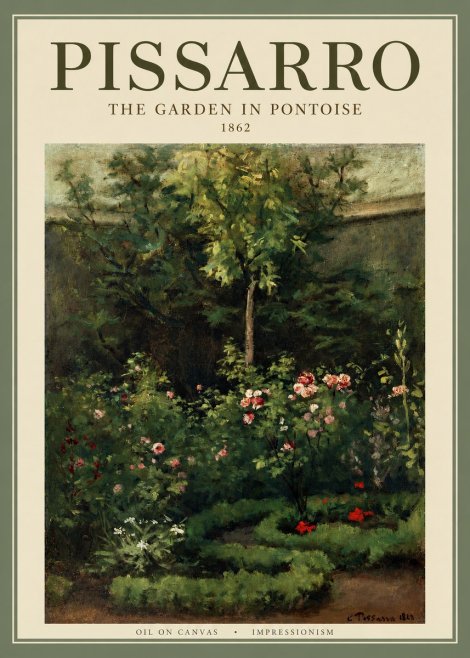 Pissarro The Garden in Pontoise No2 - Plakat