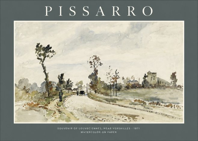 Pissarro Souvenir of Louveciennes, Near Versailles - 1871 No2 - Plakat