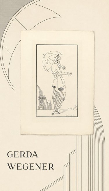Gerda Wegener Elegant Figure with Parasol No5 - Plakat
