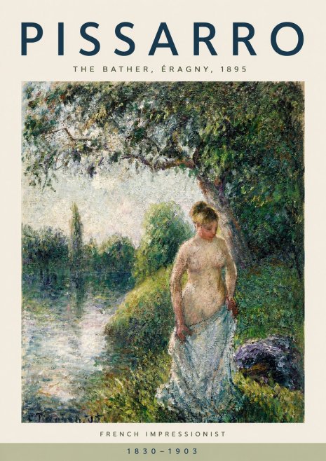 Pissarro The Bather, Pontoise No2 - Plakat
