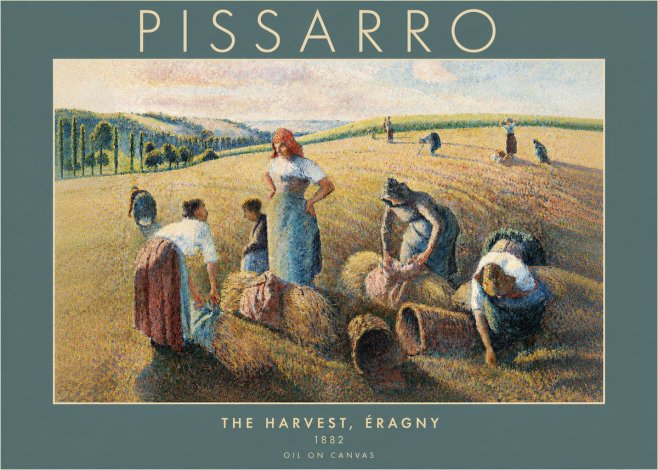Pissarro The Harvest, Éragny No2 - Plakat