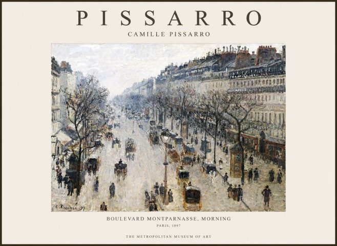 Pissarro Boulevard Montparnasse, Morning No1 - Plakat