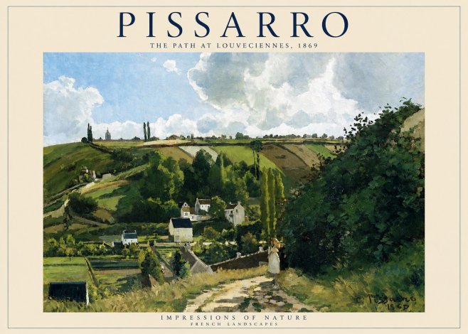 Pissarro The Path at Louveciennes, 1869 No2 - Plakat