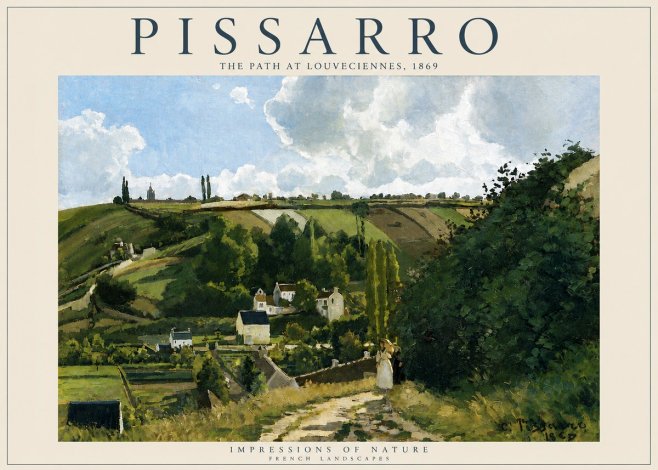 Pissarro The Path at Louveciennes, 1869 No6 - Plakat
