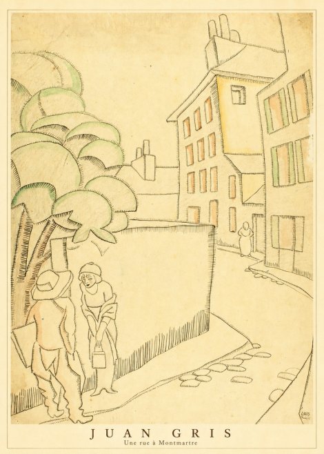 Juan Gris Une Rue À Montmartre No4 - Plakat