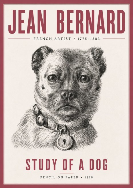 Jean Bernard Study of a Dog IV No5 - Plakat