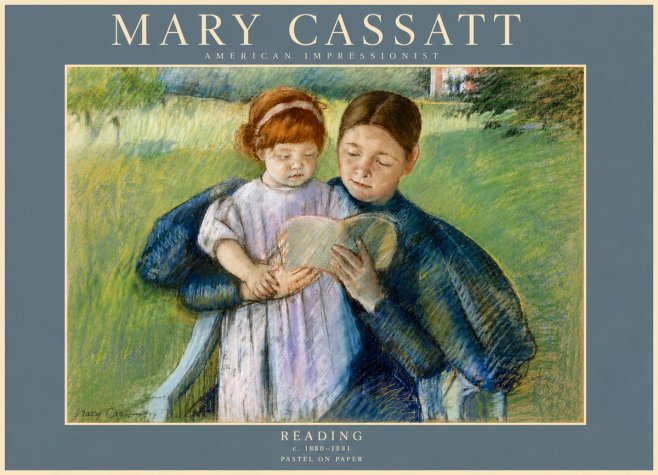 Mary Cassatt Reading No4 - Plakat