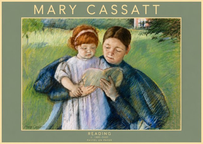Mary Cassatt Reading No6 - Plakat