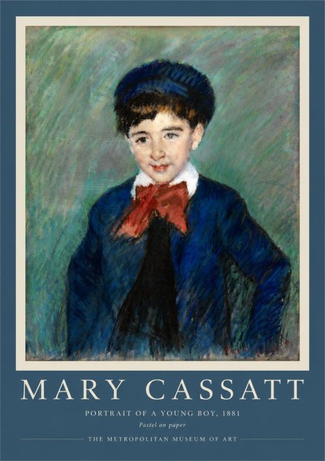 Mary Cassatt Portrait of a Young Boy, 1881 No3 - Plakat