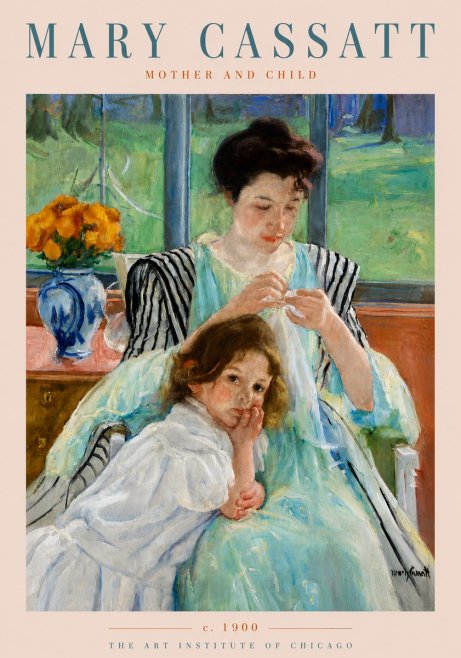 Mary Cassatt Mother and Child VII No5 - Plakat