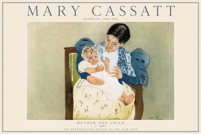 Mary Cassatt Mother and Child VIII No3 - Plakat