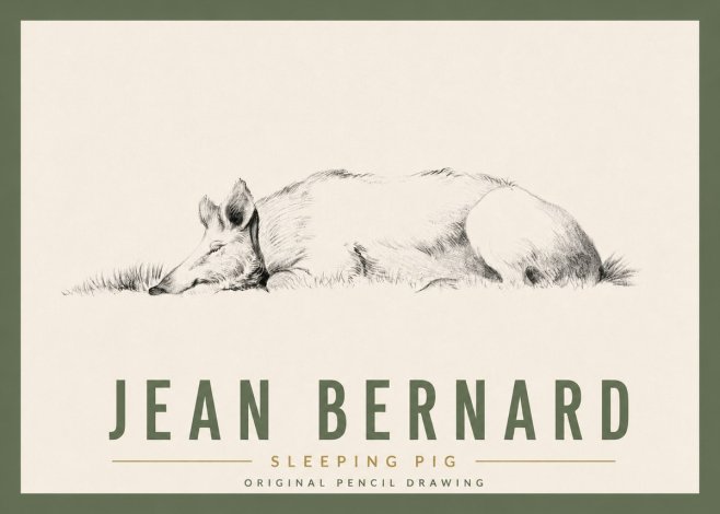 Jean Bernard Sleeping Pig II No5 - Plakat