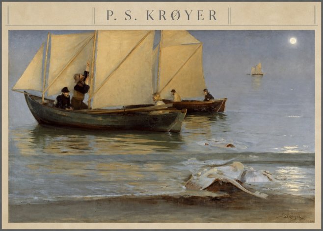 P.S. Krøyer A Ray Washed Ashore No2 - Plakat