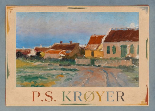 P.S. Krøyer Houses in Skagen No1 - Plakat