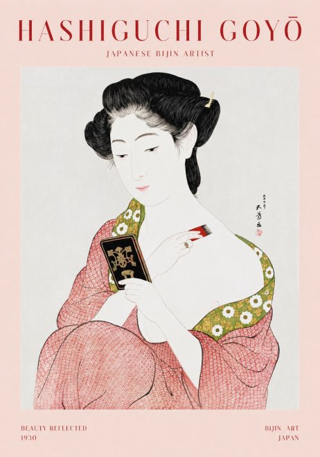 Hashiguchi Goyō Beauty Reflected No1 - Plakat