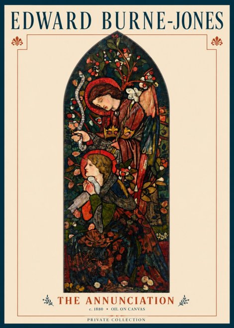 Edward Burne-Jones The Annunciation I No3 - Plakat