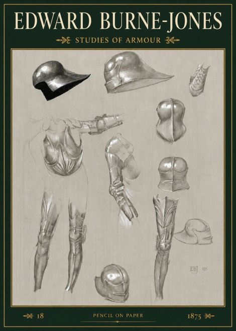 Edward Burne-Jones Studies of Armour No3 - Plakat