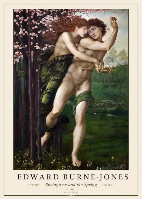 Edward Burne-Jones Springtime and the Spring No1 - Plakat