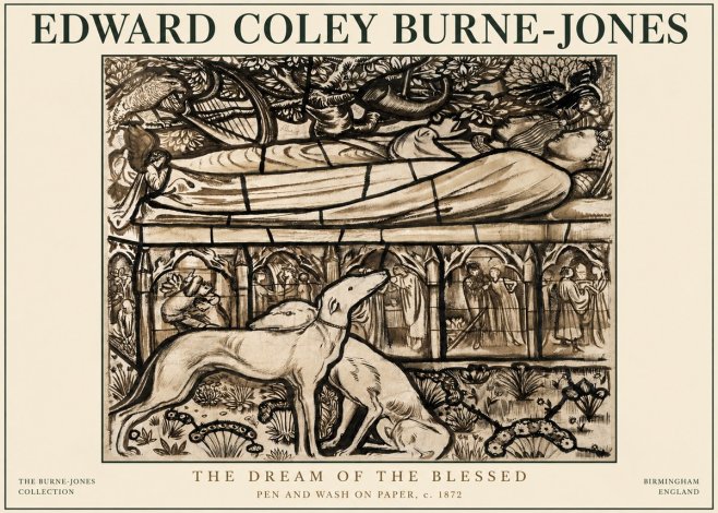 Edward Burne-Jones The Dream of the Blessed No3 - Plakat