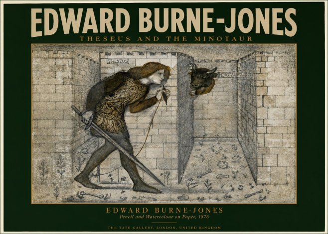 Edward Burne-Jones Theseus and the Minotaur No2 - Plakat