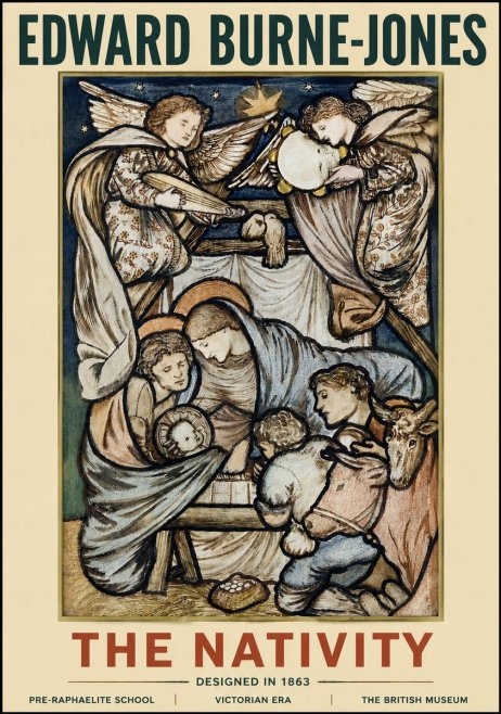 Edward Burne-Jones The Nativity No4 - Plakat