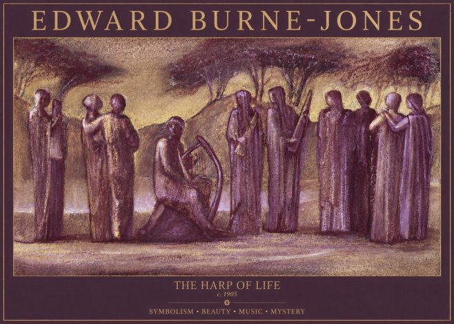 Edward Burne-Jones The Harp of Life No1 - Plakat