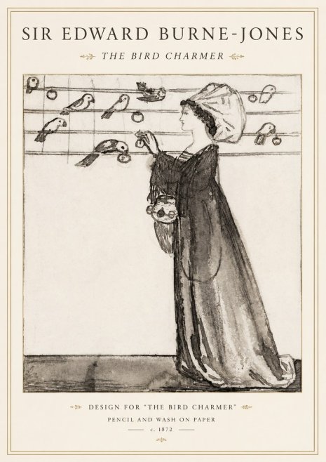 Edward Burne-Jones The Bird Charmer No1 - Plakat