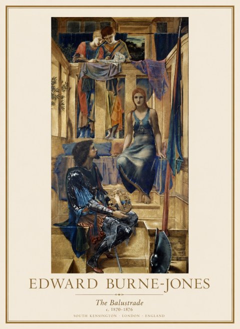 Edward Burne-Jones The Balustrade No1 - Plakat