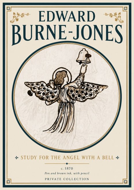 Edward Burne-Jones Study for the Angel with a Bell No6 - Plakat