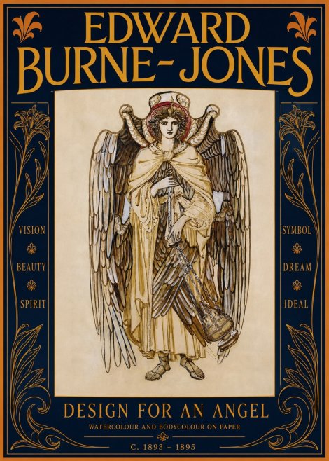 Edward Burne-Jones Design for an Angel No4 - Plakat
