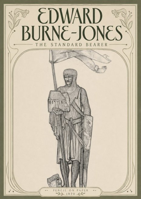 Edward Burne-Jones The Standard Bearer No4 - Plakat