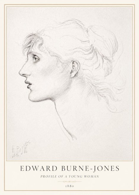 Edward Burne-Jones Profile of a Young Woman No1 - Plakat
