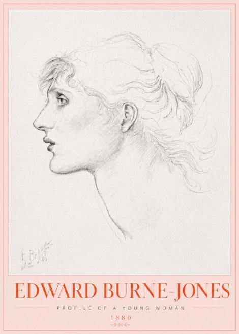 Edward Burne-Jones Profile of a Young Woman No3 - Plakat