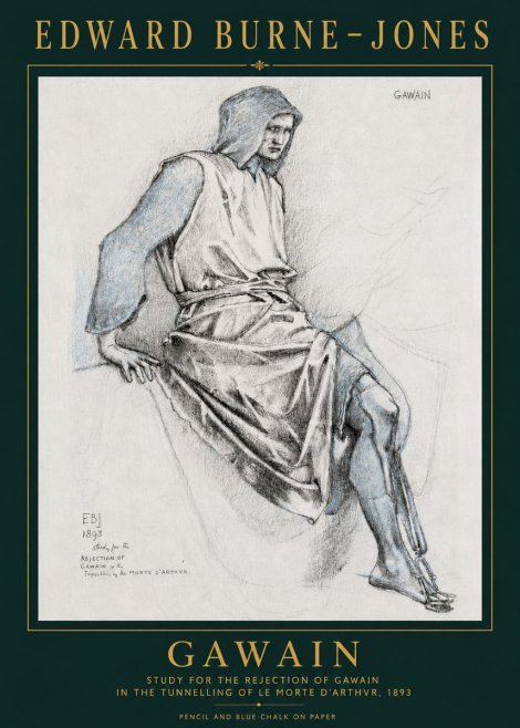 Edward Burne-Jones Gawain - Study for the Rejection of Gawain in the Tunnelling of Le Morte D'arthur, 1893 No3 - Plakat