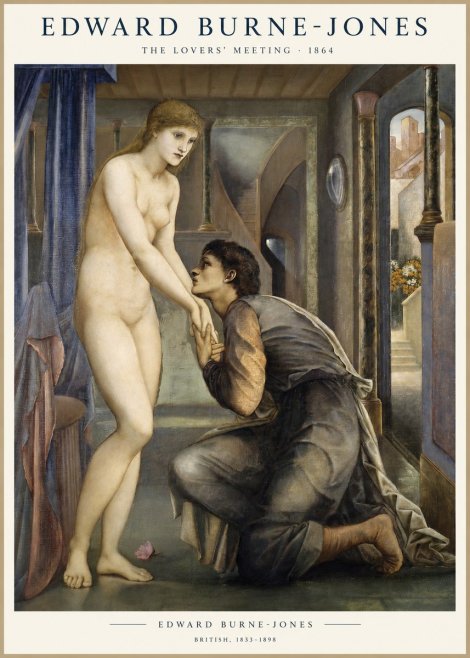 Edward Burne-Jones The Lovers' Meeting No1 - Plakat
