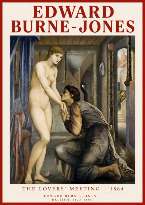 Edward Burne-Jones The Lovers' Meeting No3 - Plakat