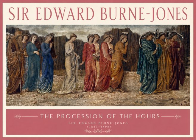 Edward Burne-Jones The Procession of the Hours No3 - Plakat